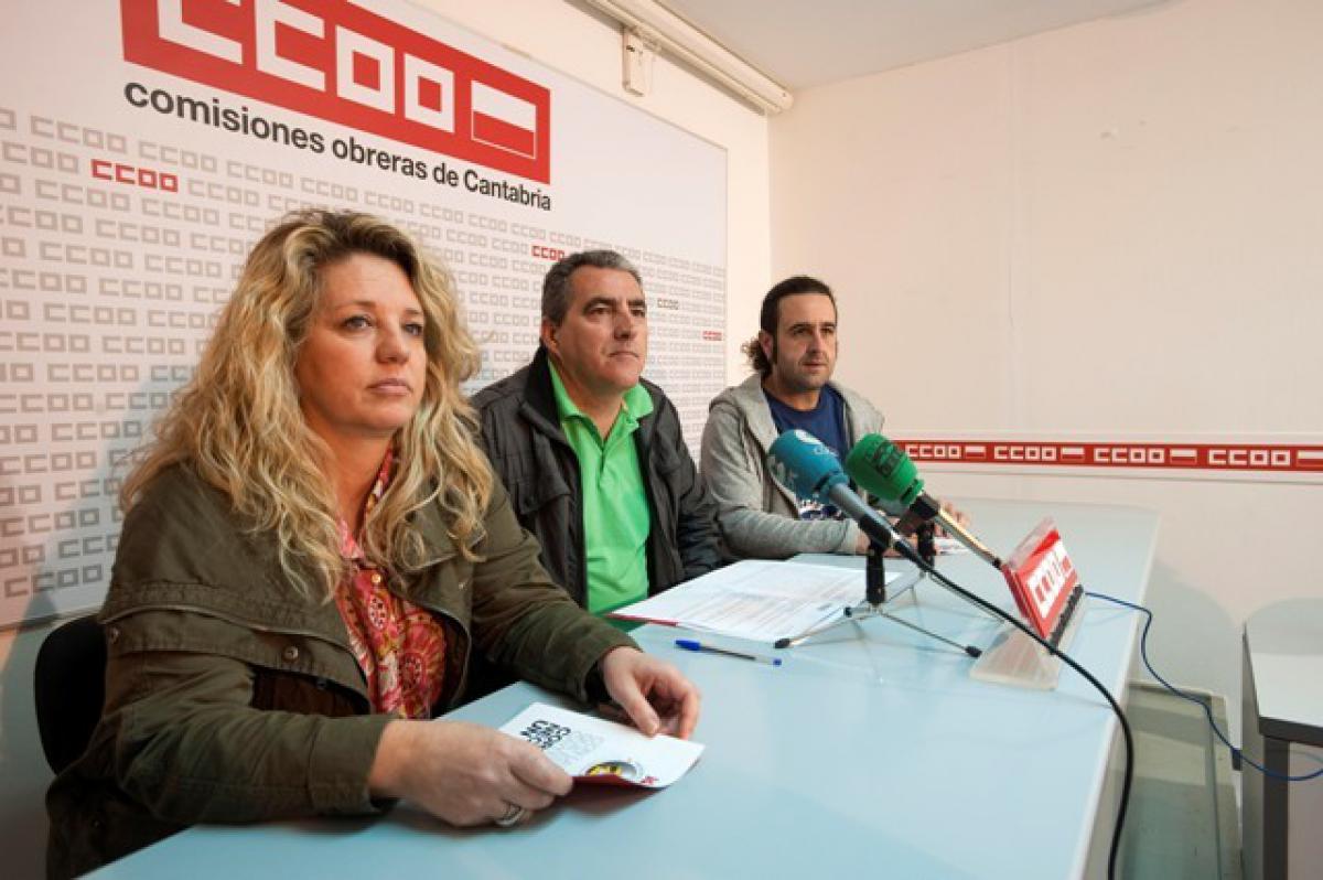 Representantes de CCOO de Correos en Cantabria