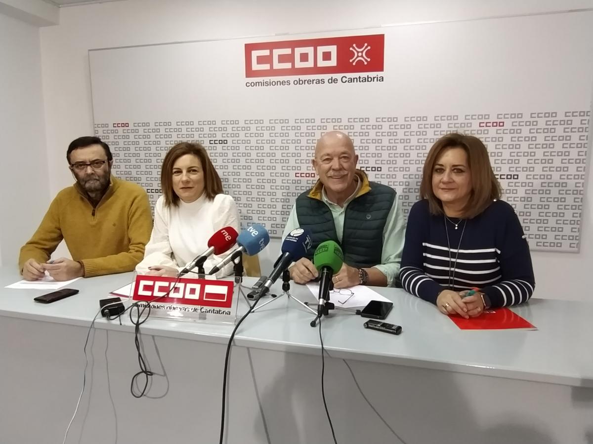 Representantes de la Seccin Sindical de CCOO en el Gobierno de Cantabria