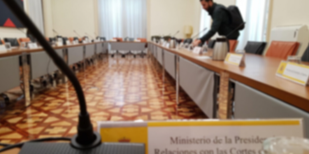 Foto de archivo de la sala de reuniones en el Ministerio de Poltica Territorial y Funcin Pblica